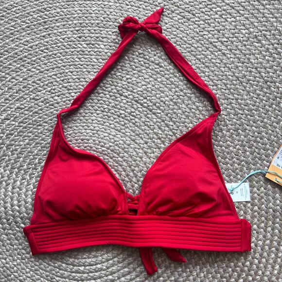 Kona sol red bikini top Sz M - Picture 1 of 5